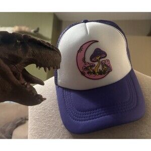 Psychedelic Mushroom Trucker Hat, Snapback, Mesh Moon Child Hippie